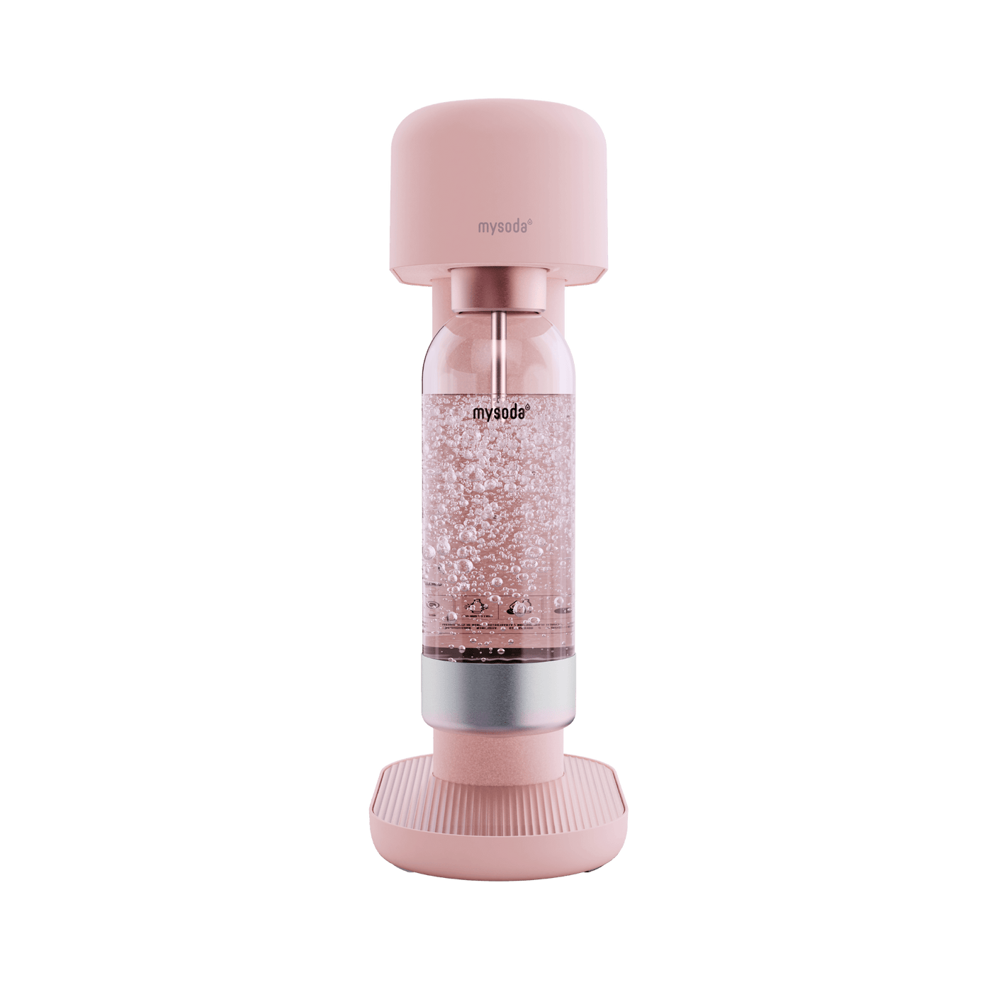 A pink Ruby 2 sparkling water maker viewed from the front#väri_pink